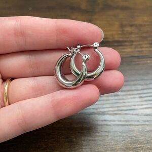 Elegant Silver Hoop Earrings